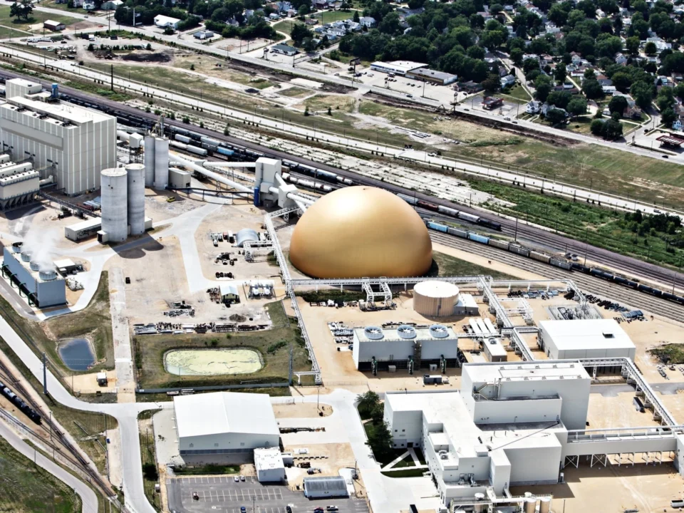 Coal Bulk Storage Dome Aerial