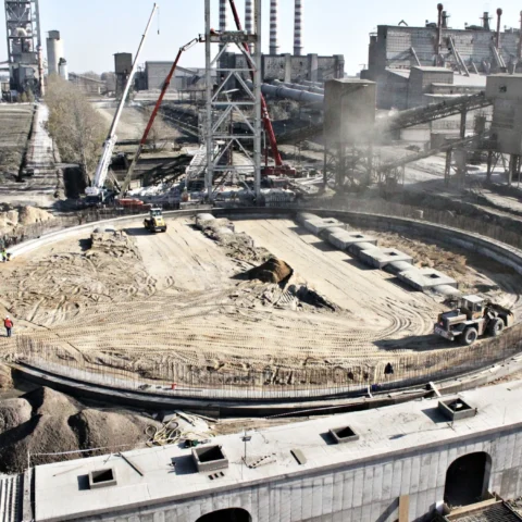 Dome foundation being laid