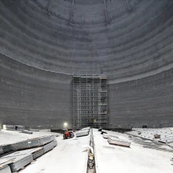 Dome silo under construction by Dome Technology at the Drax Power Station in Selby, North Yorkshire, England. Image courtesy of Drax Group PLC.